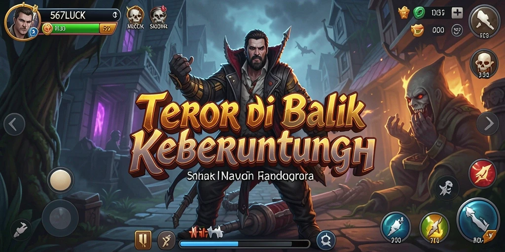 Tangkapan layar gameplay 567LUCK yang menampilkan suasana mencekam.