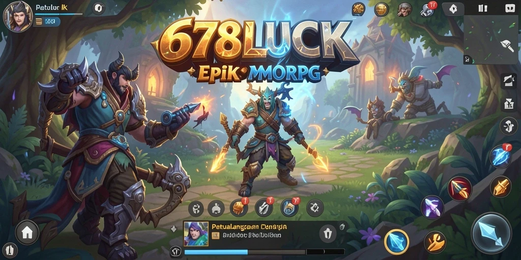 Gameplay seru dalam dunia fantasi MMORPG 678LUCK.