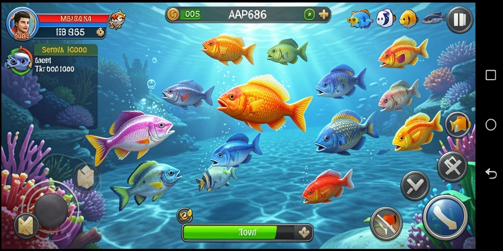 Gameplay seru menangkap ikan di AP686 dengan grafis menakjubkan.