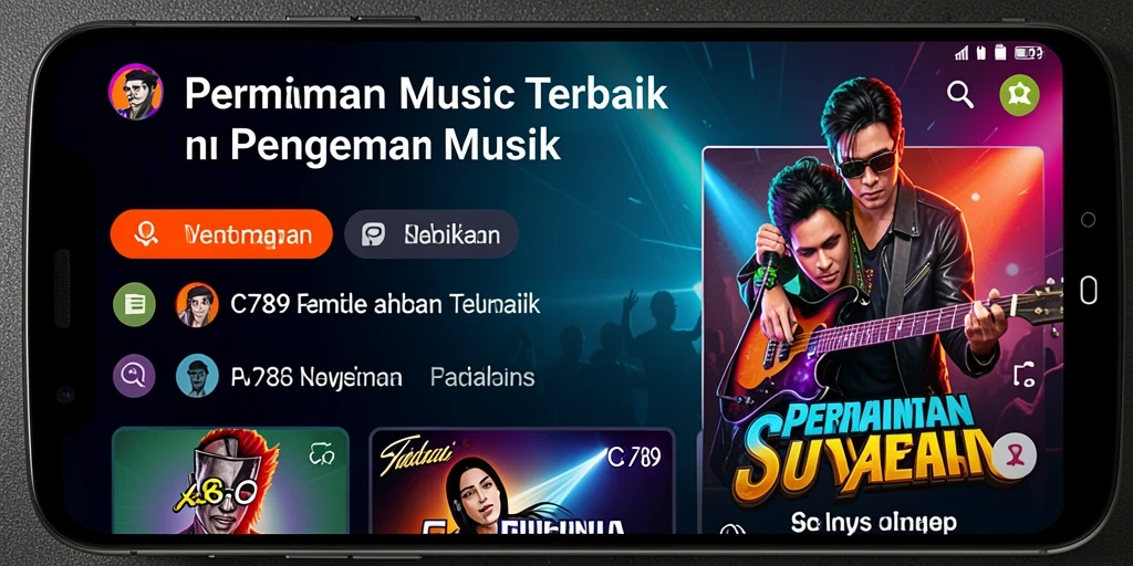 Tangkapan layar C789 menampilkan gameplay musik yang seru dan interaktif.