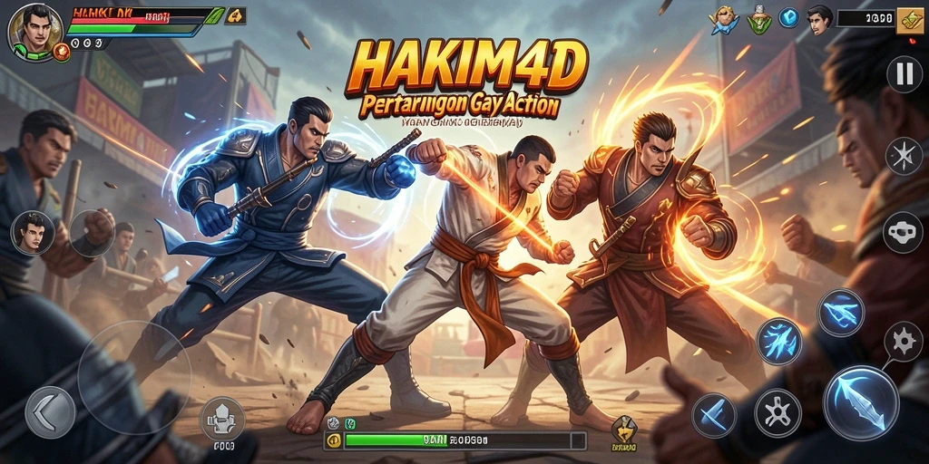 Tampilan gameplay HAKIM4D yang penuh aksi dan menegangkan.