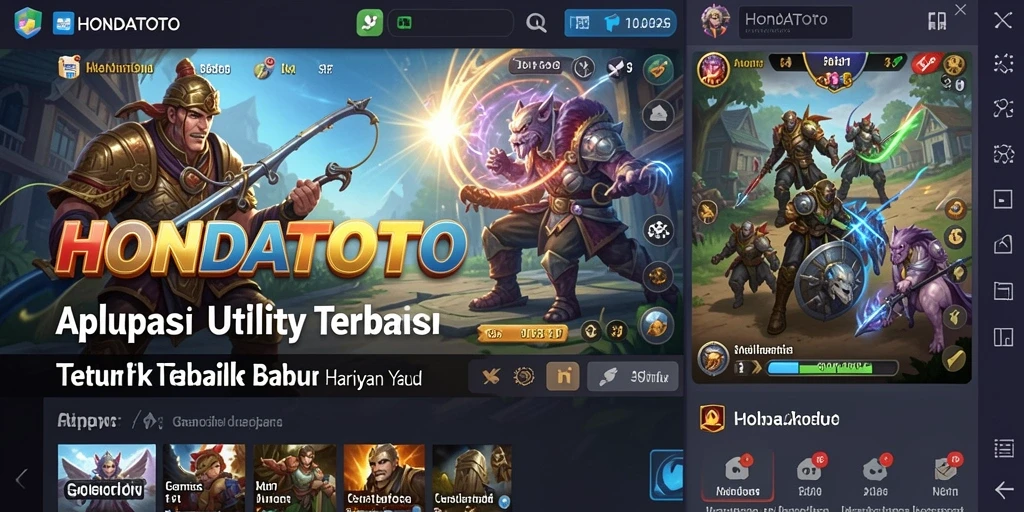 Tampilan antarmuka utama HONDATOTO yang memudahkan akses fitur Utility.