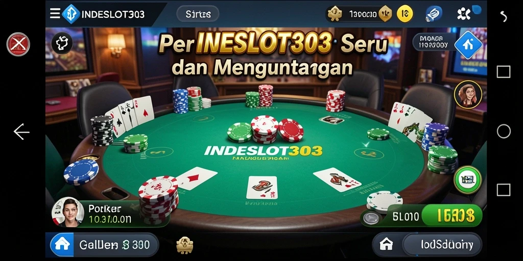 Tampilan gameplay nyata dari permainan Poker di INDESLOT303.