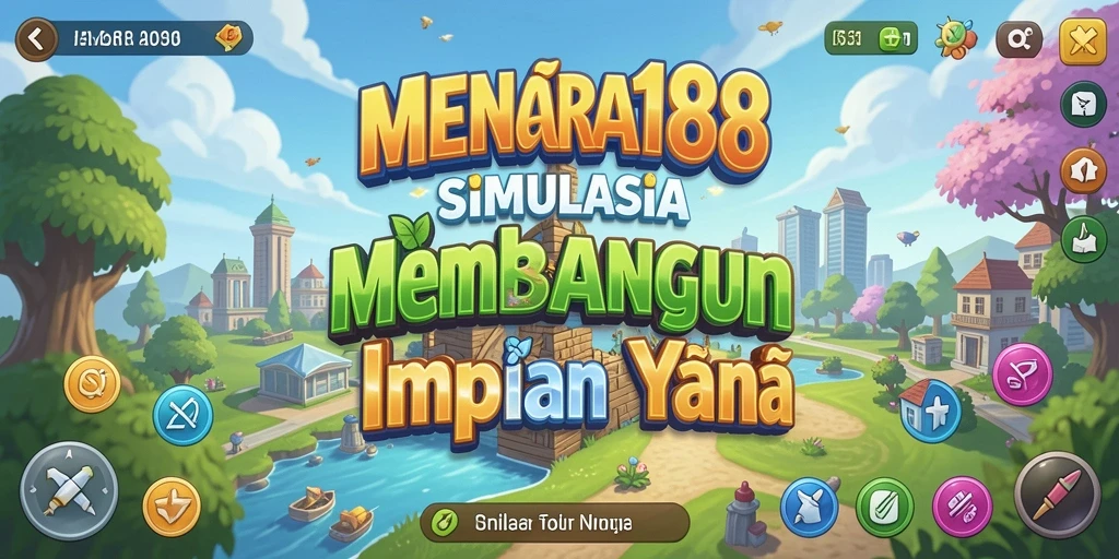 Screenshot MENARA188 menampilkan gameplay mendalam dalam simulasi pembangunan menara.