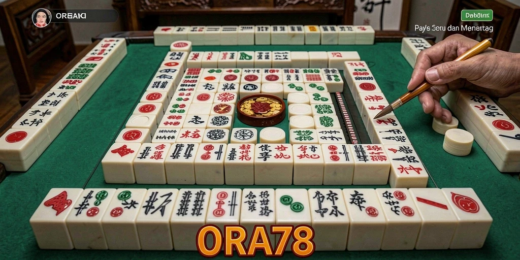 Tangkapan layar gameplay ORA78 yang menampilkan keseruan permainan Mahjong.