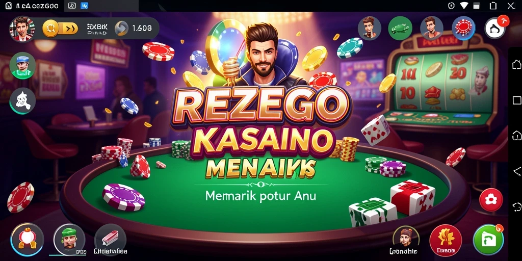 Screenshot permainan REZEGO menampilkan aksi seru dalam game Kasino.