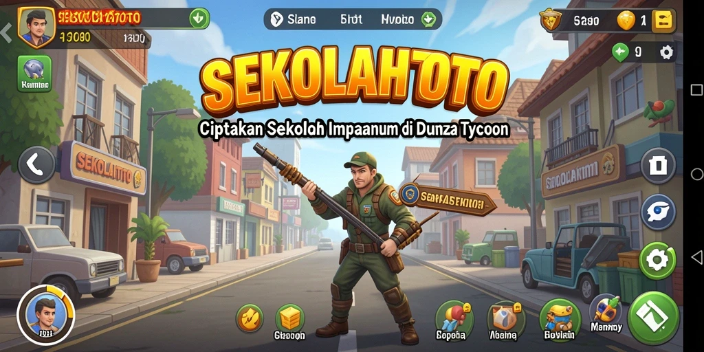Tampilan gameplay SEKOLAHTOTO yang penuh warna dan menarik.