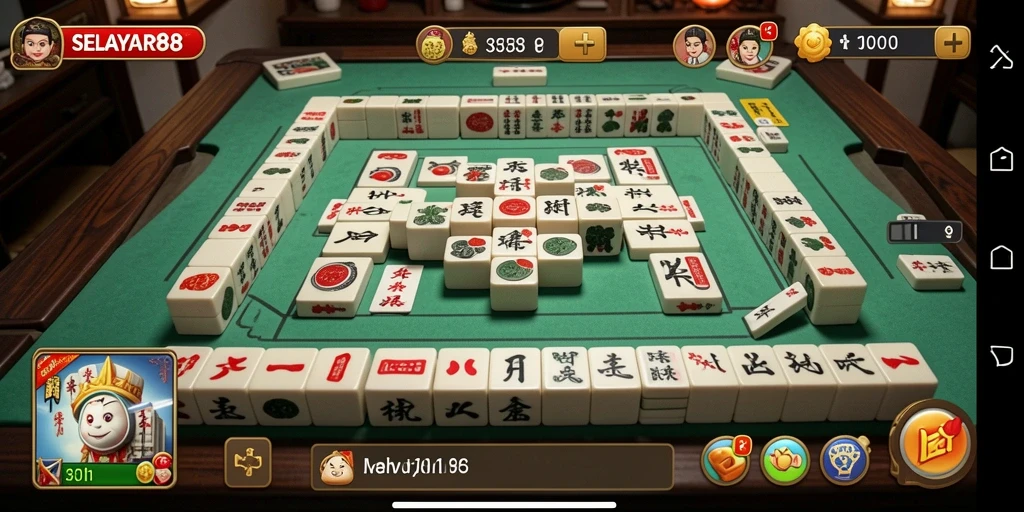 Gameplay Mahjong yang seru di SELAYAR88, menantang dan menyenangkan.