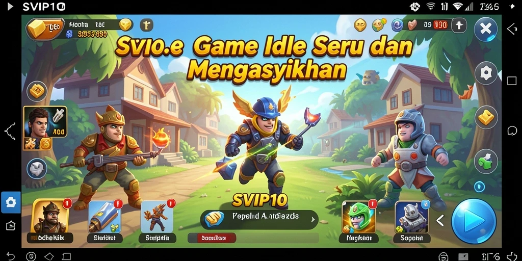 Tampilan gameplay SVIP10 yang menakjubkan dalam genre Idle.