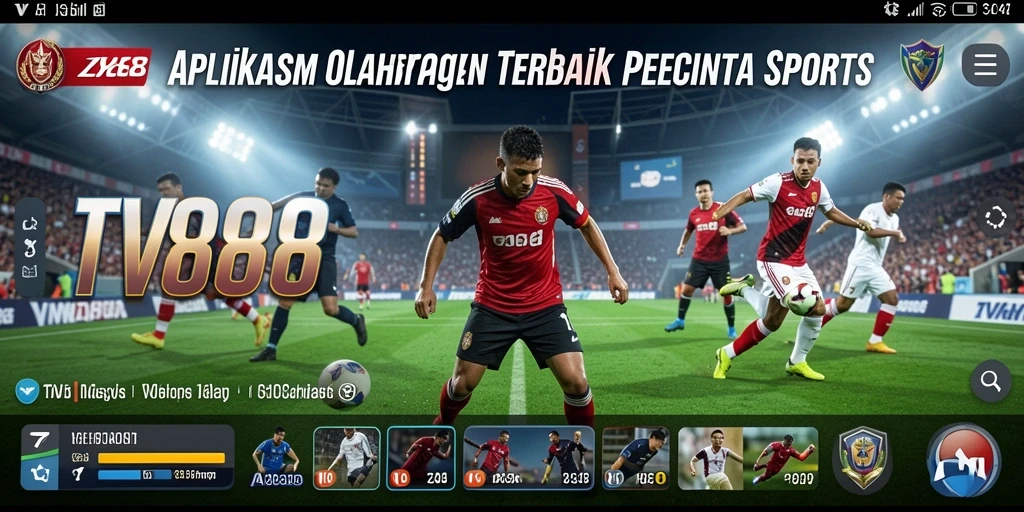 Tampilan utama TV888 dengan gameplay olahraga yang menarik.